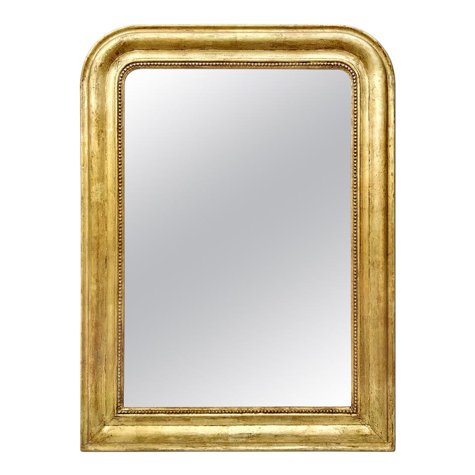 Antique French Giltwood Mirror Louis-Philippe Style, circa 1880