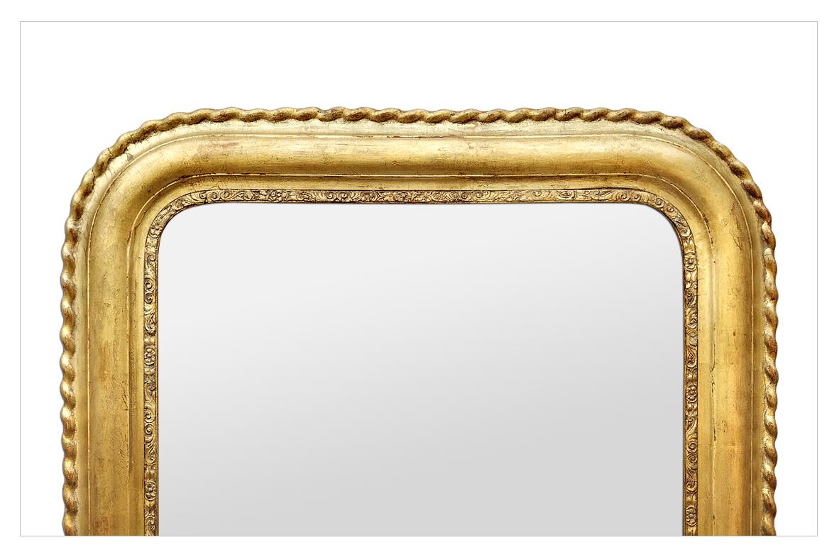 Louis Philippe Antique French Giltwood Mirror Louis-Philippe Style, circa 1890