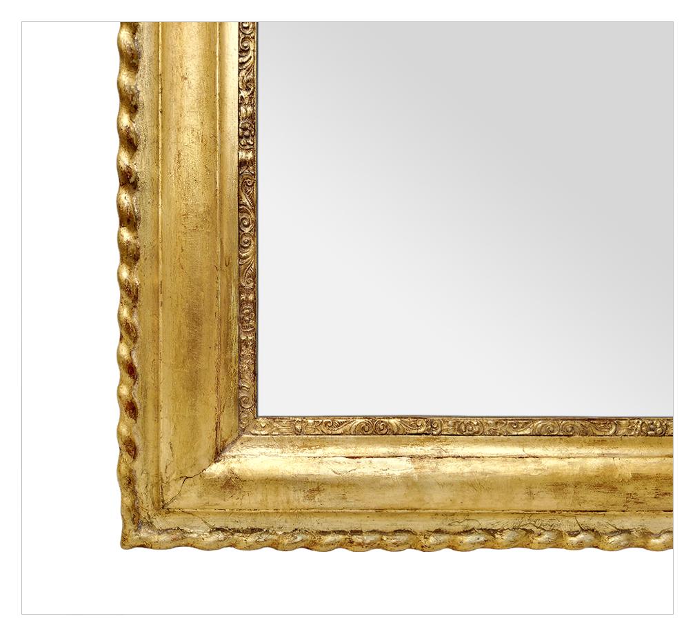 Antique French Giltwood Mirror Louis-Philippe Style, circa 1890 1