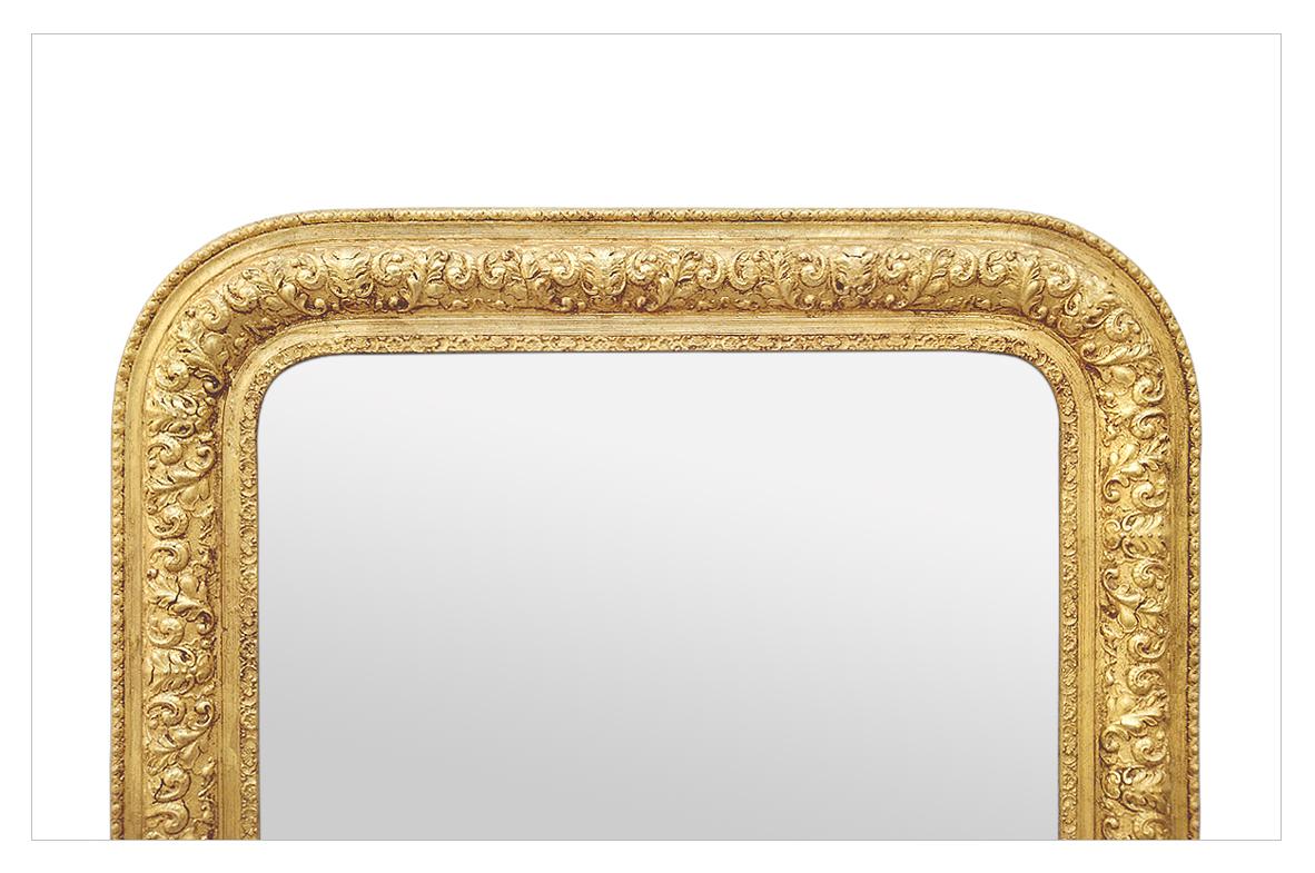 Louis Philippe Antique French Giltwood Mirror Louis-Philippe Style, circa 1900 For Sale
