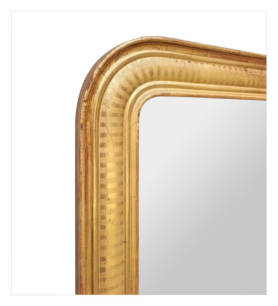 Antiker französischer Giltwood-Spiegel, Louis-Philippe-Stil, um 1900 (Frühes 20. Jahrhundert) im Angebot