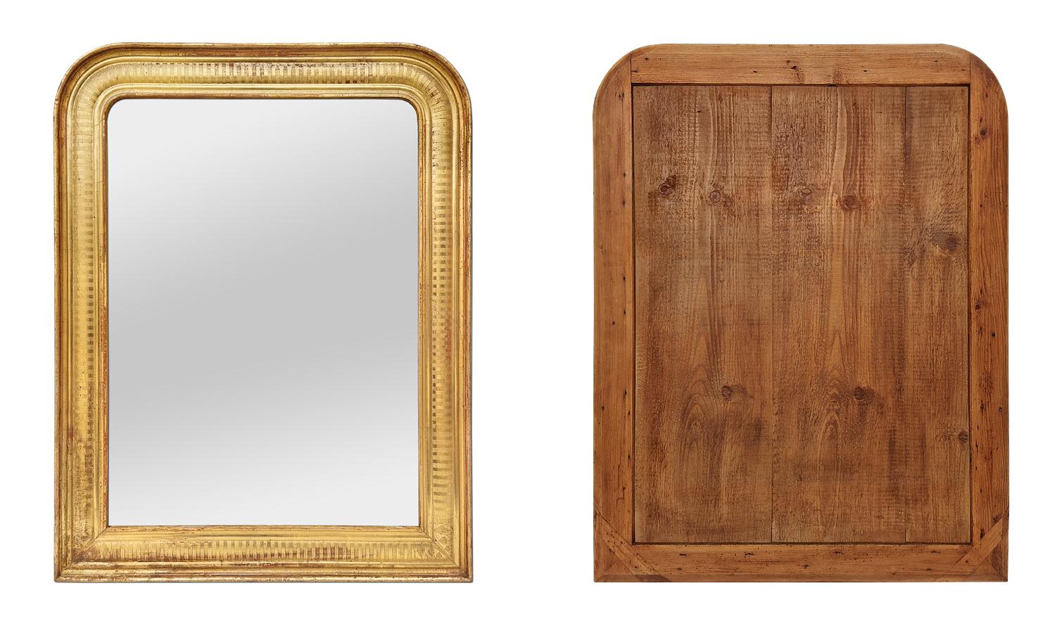 Antique Mirror en bois doré, style Louis-Philippe, circa 1900 en vente 1