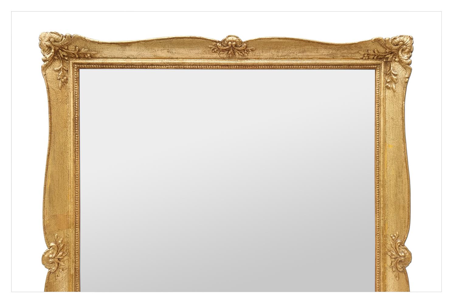 Antique French Giltwood Mirror, Louis XV Style, circa 1940 In Good Condition In Paris, FR