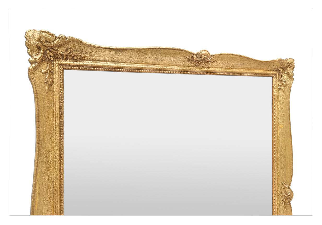 Antique French Giltwood Mirror, Louis XV Style, circa 1940 3