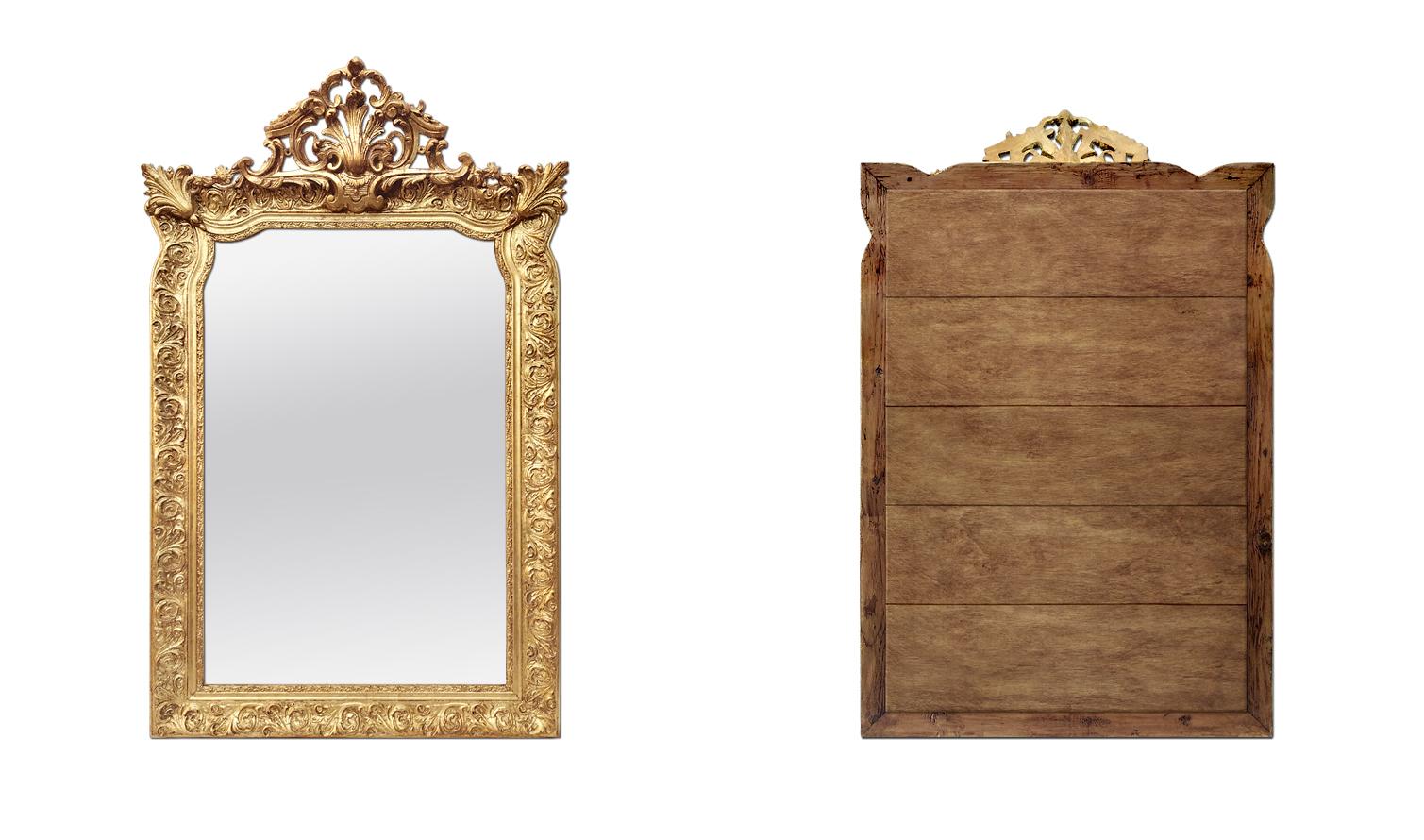 Antique French Giltwood Mirror, Napoleon III Style, circa 1880 3