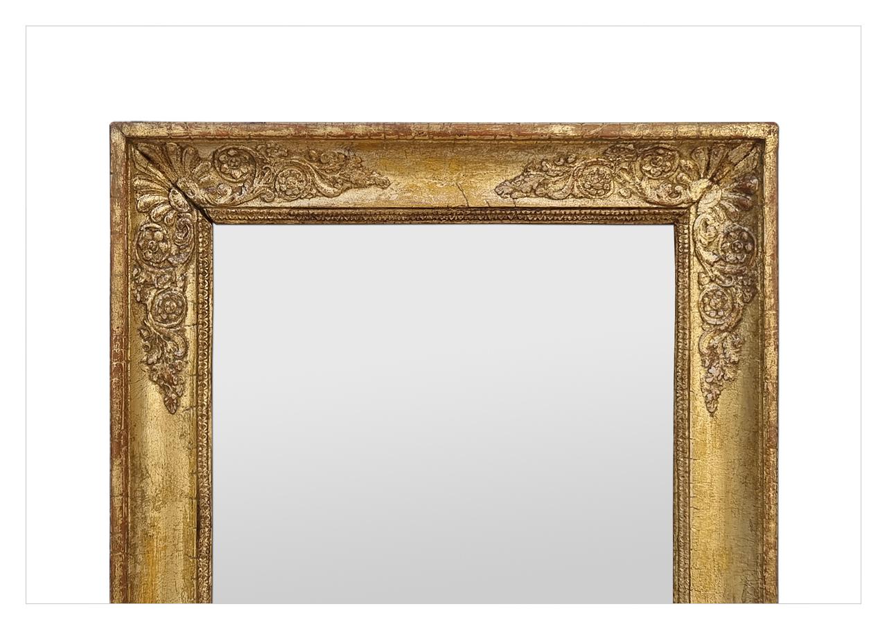 Restauration Antique French Giltwood Mirror Restoration Period, circa 1830 For Sale
