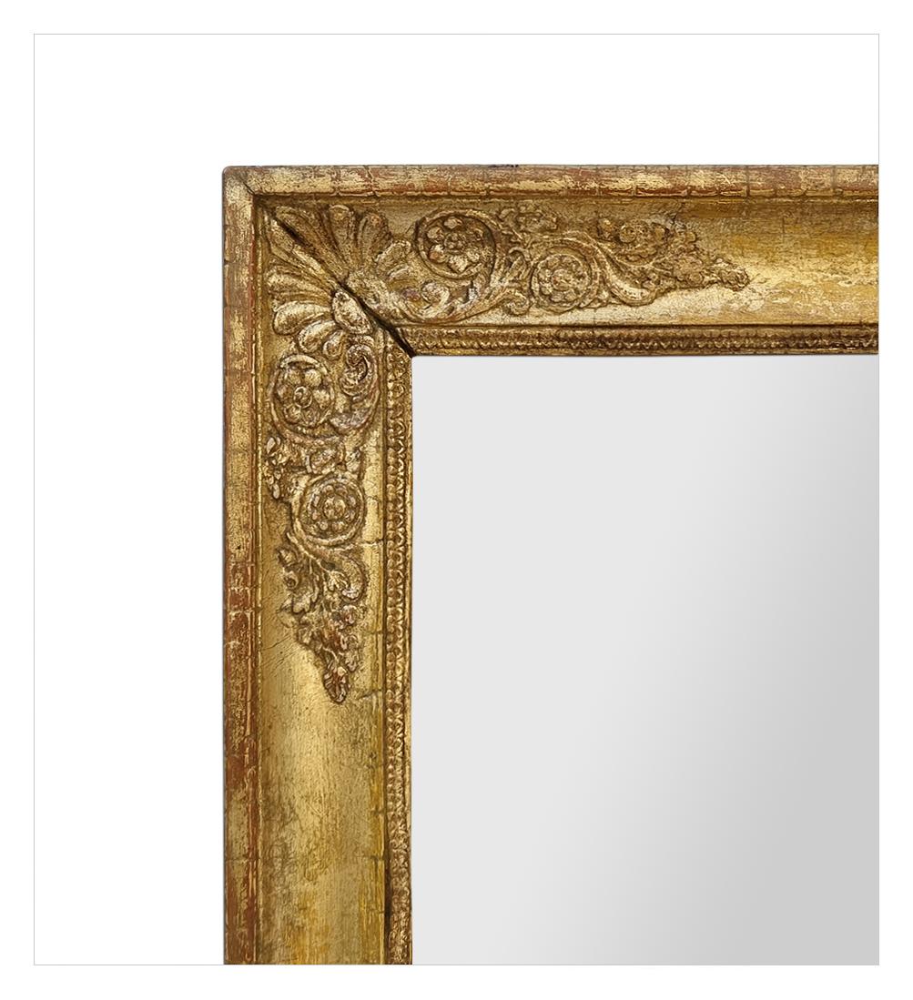 Antique French Giltwood Mirror Restoration Period, circa 1830 For Sale 1