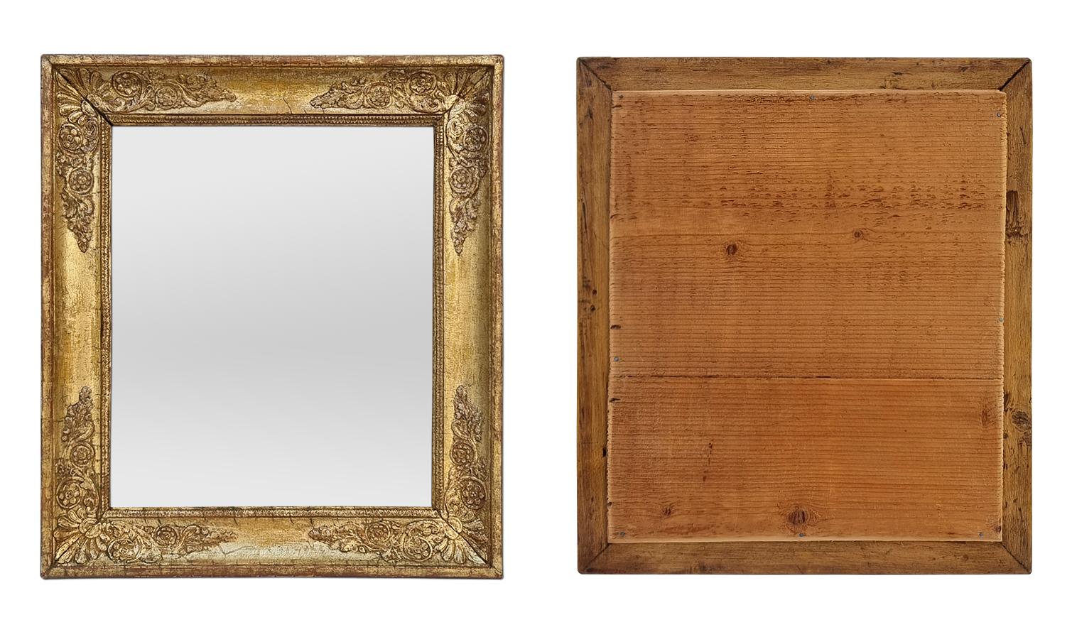 Antique French Giltwood Mirror Restoration Period, circa 1830 For Sale 2