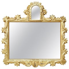 Antique French Giltwood Mirror, Rococo Style, circa 1930