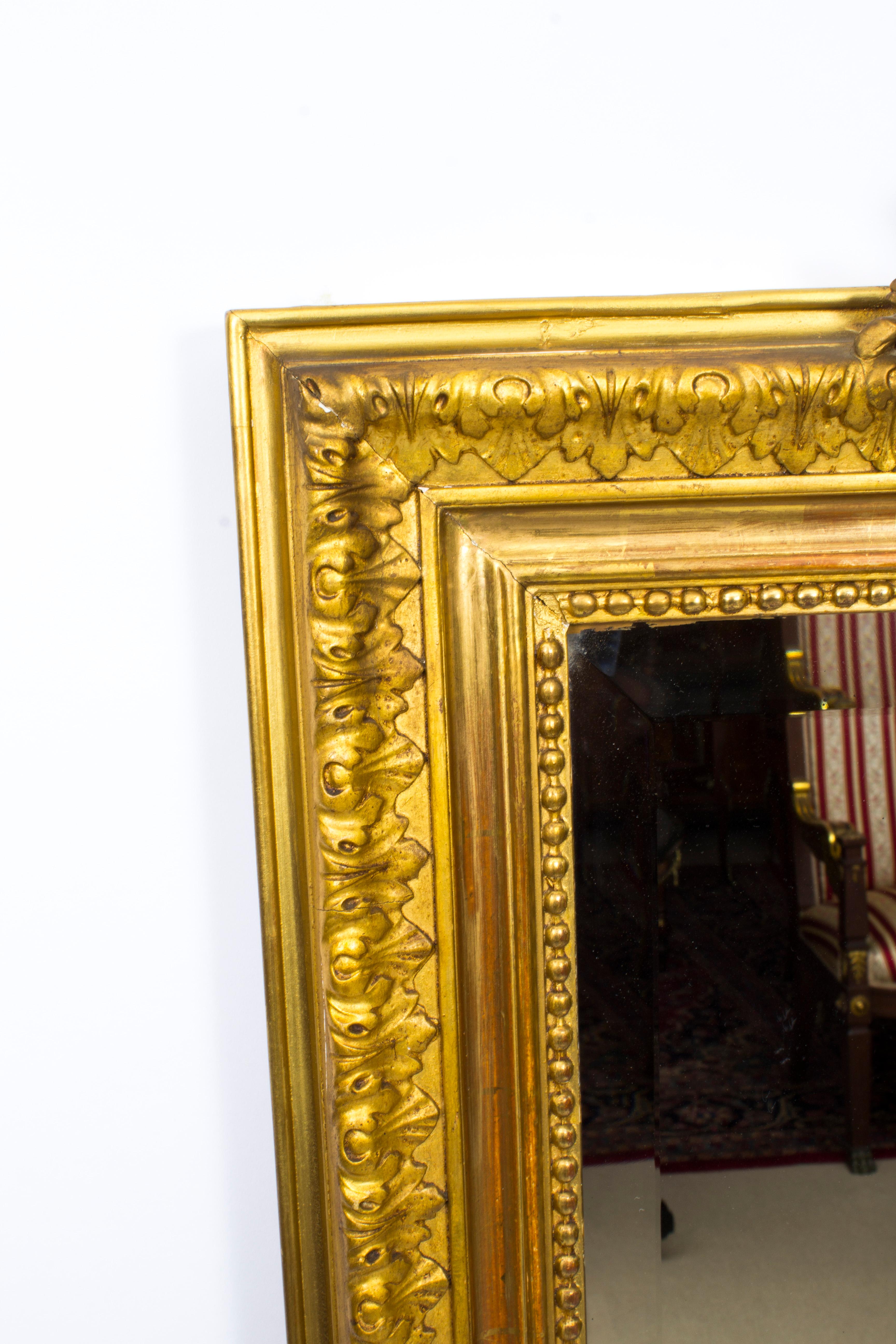 Antique French Giltwood Overmantel Mirror, 19th Century In Good Condition In London, GB
