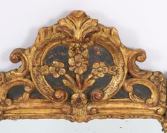 Antique French Giltwood Overmantel Rococo Mirror 18esimo secolo