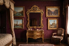 Antique French Giltwood Overmantel Rococo Mirror 18. Jahrhundert
