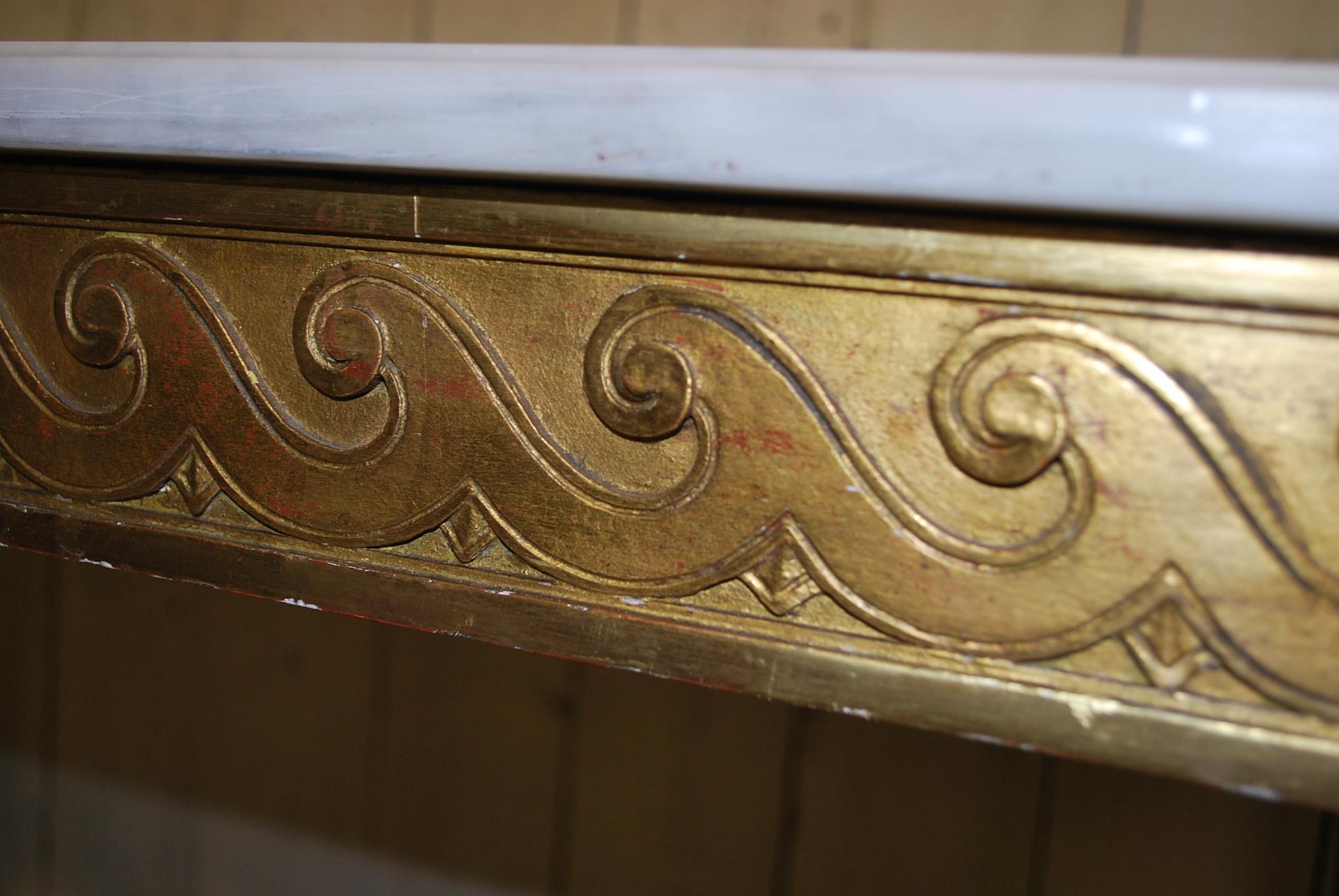 Antique French Giltwood Rectangular Centre Table or Sofa Side Table In Good Condition For Sale In Winchcombe, Gloucesteshire