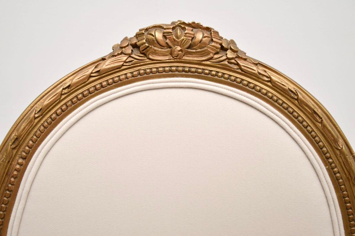 Antique French Giltwood Salon Chair For Sale 1