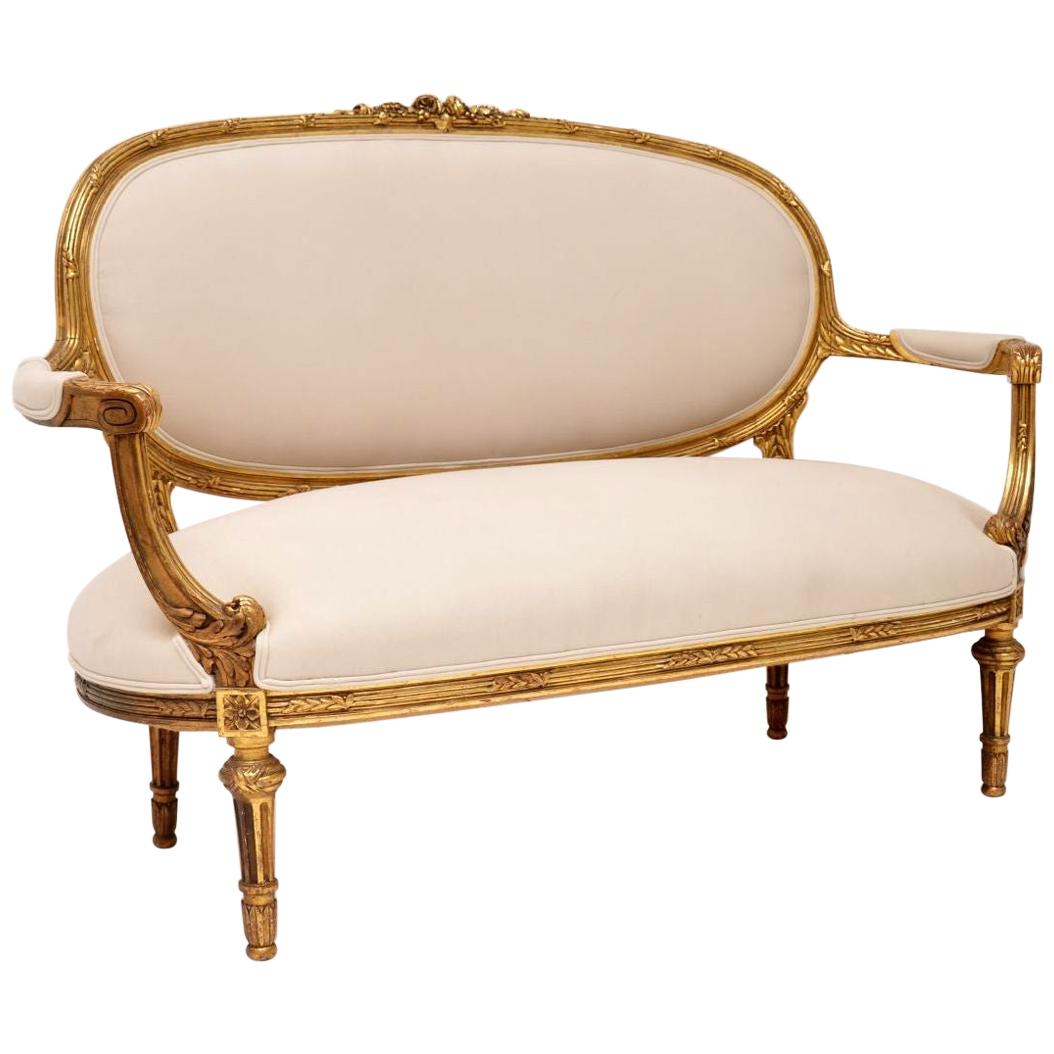 Antique French Giltwood Sofa