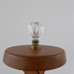 Antique French Glass and Brass Boule d'Escalier