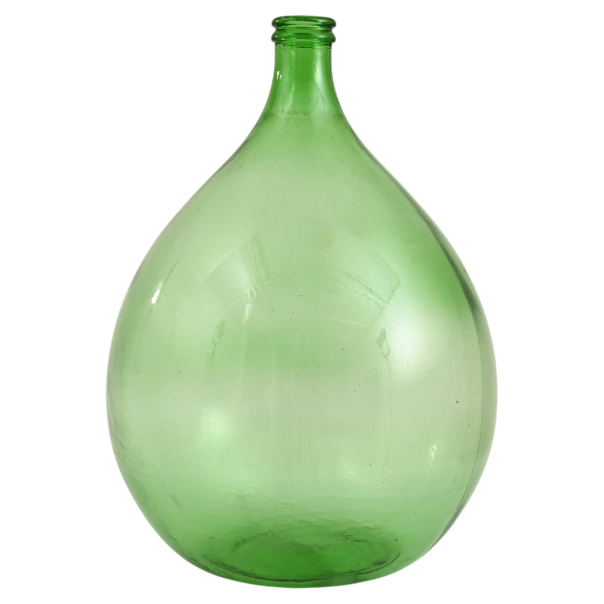 Antique French Glass Carboy Bottle For Sale