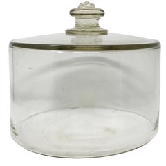 Antike französische Glas-Käse oder Gebäck Cloche Kuppel