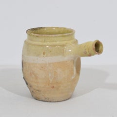 Antique French Glazed Earthenware Jug, Circa 1850