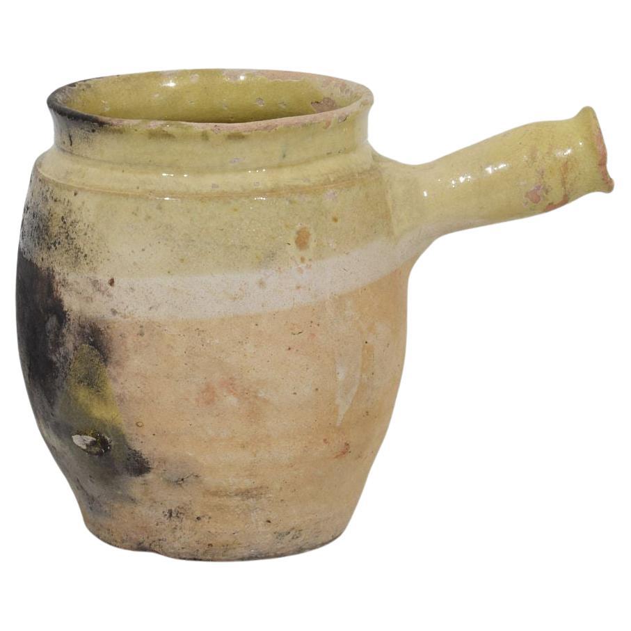 Antique French Glazed Earthenware Jug, Circa 1850 en vente