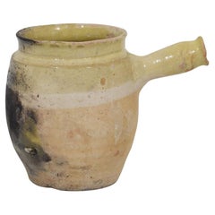 Antique French Glazed Earthenware Jug, Circa 1850