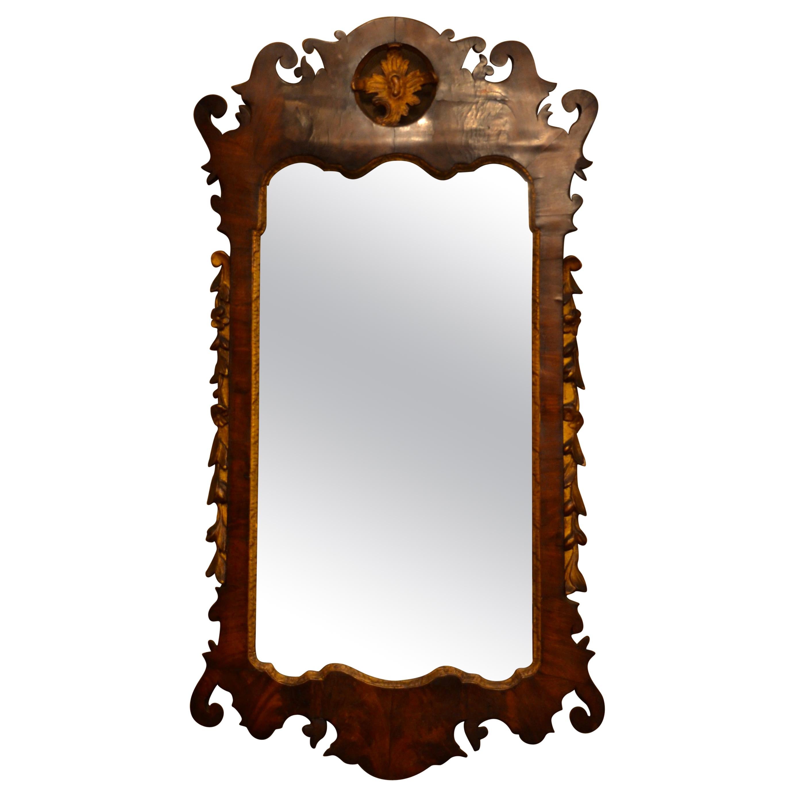 Antique French Napoleon III Gold Leaf Original Beveled Mirror at 1stDibs