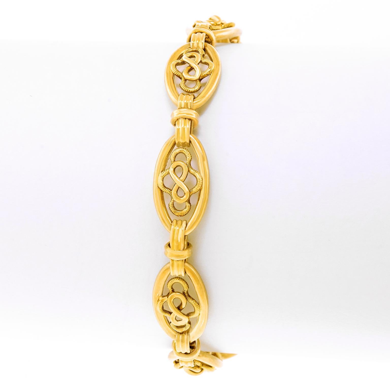 Antique French Gold Bracelet For Sale 5