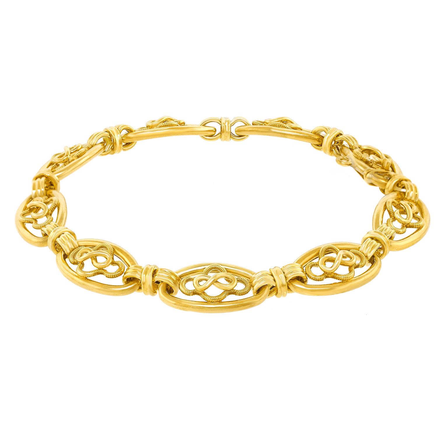 Victorian Antique French Gold Bracelet For Sale