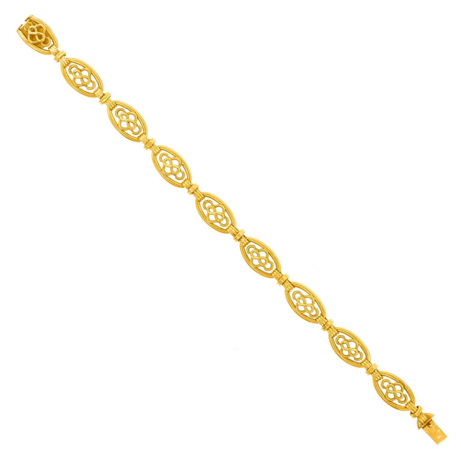 Antique French Gold Bracelet For Sale 2