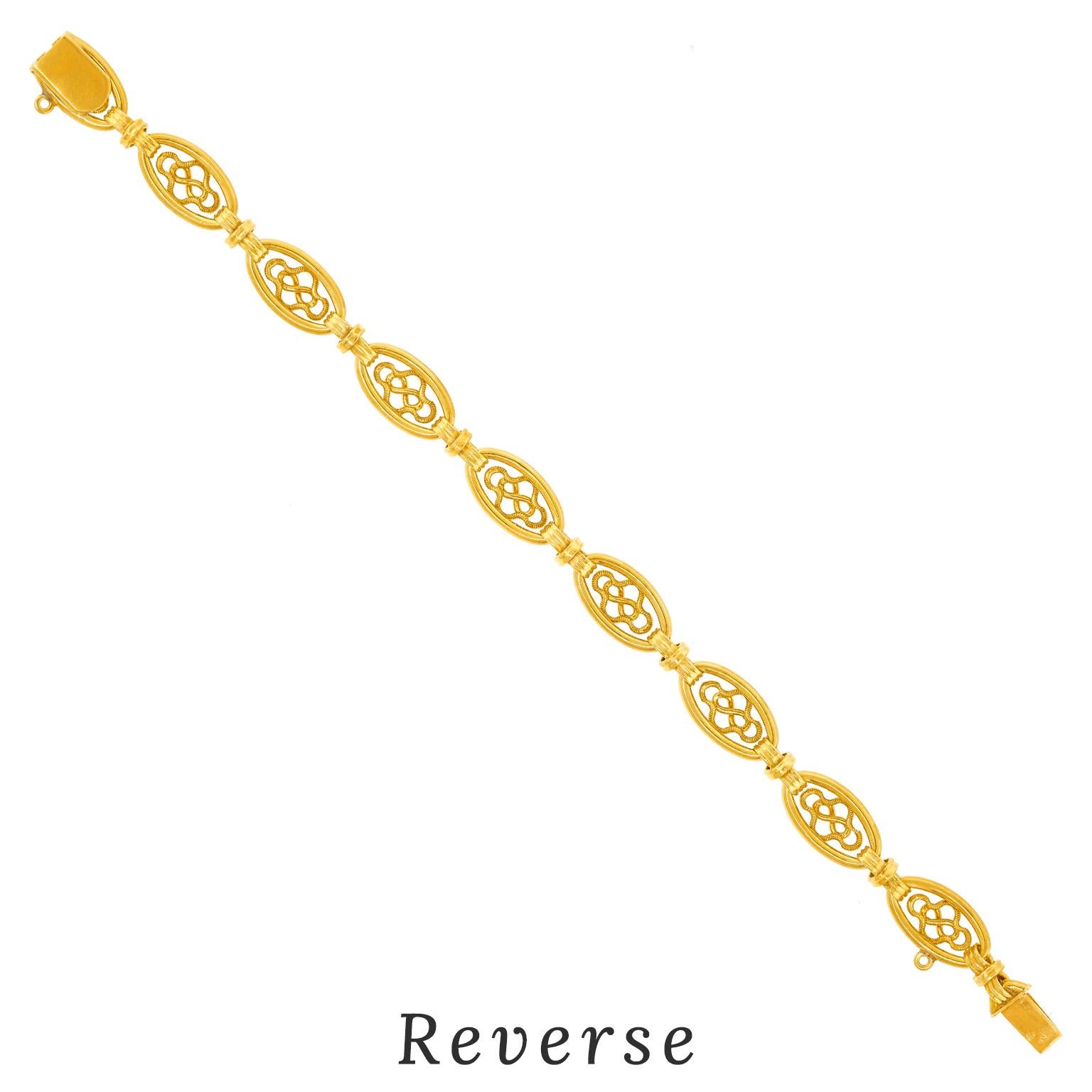 Antique French Gold Bracelet For Sale 4