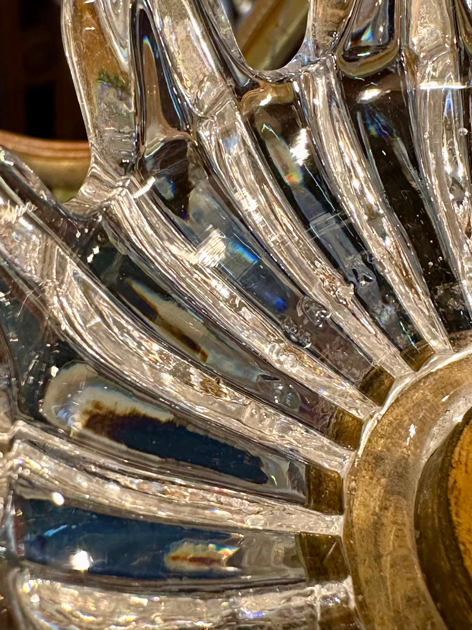 Bronze Lustre français ancien en bronze doré et cristal de Baccarat, vers 1880-1890 en vente