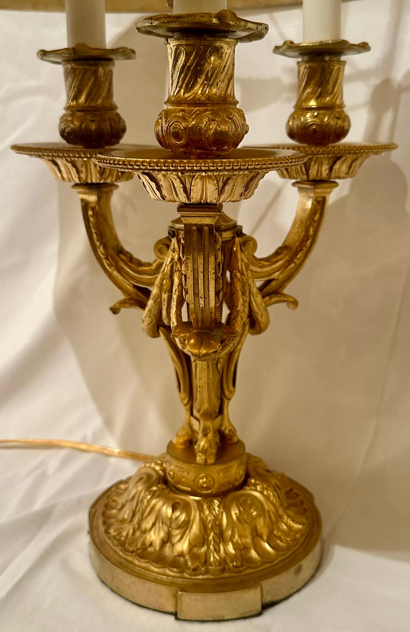 XIXe siècle Lampe Bouillotte ancienne en bronze doré, Circa 1885-1890. en vente