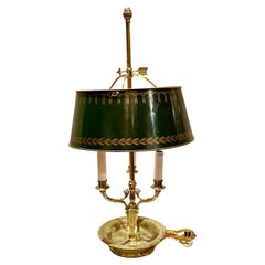 Antique French Gold Bronze Bouillotte Lamp, Circa 1930.