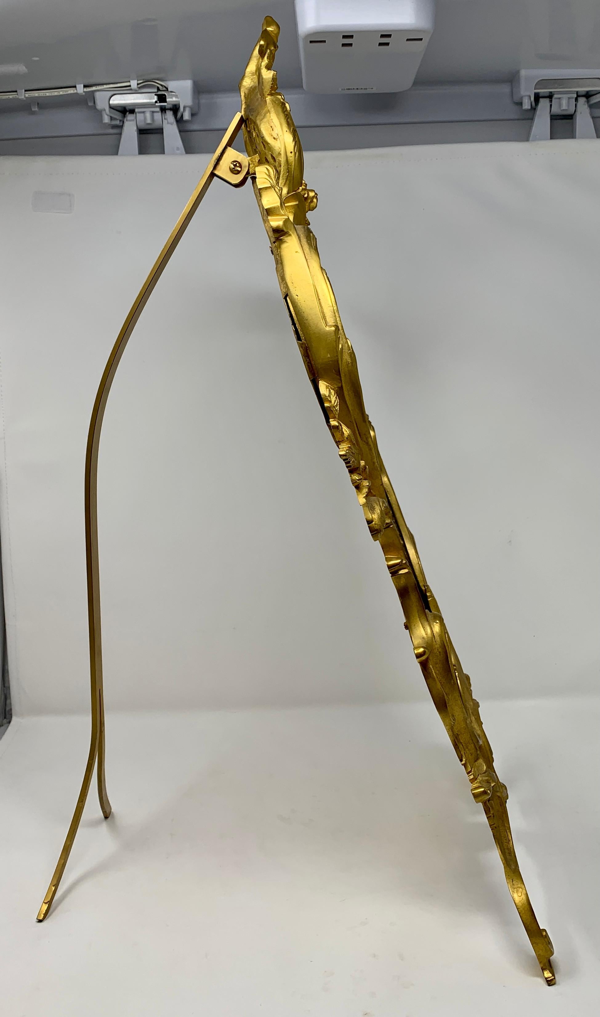 Antiker französischer Goldbronze-Spiegel 