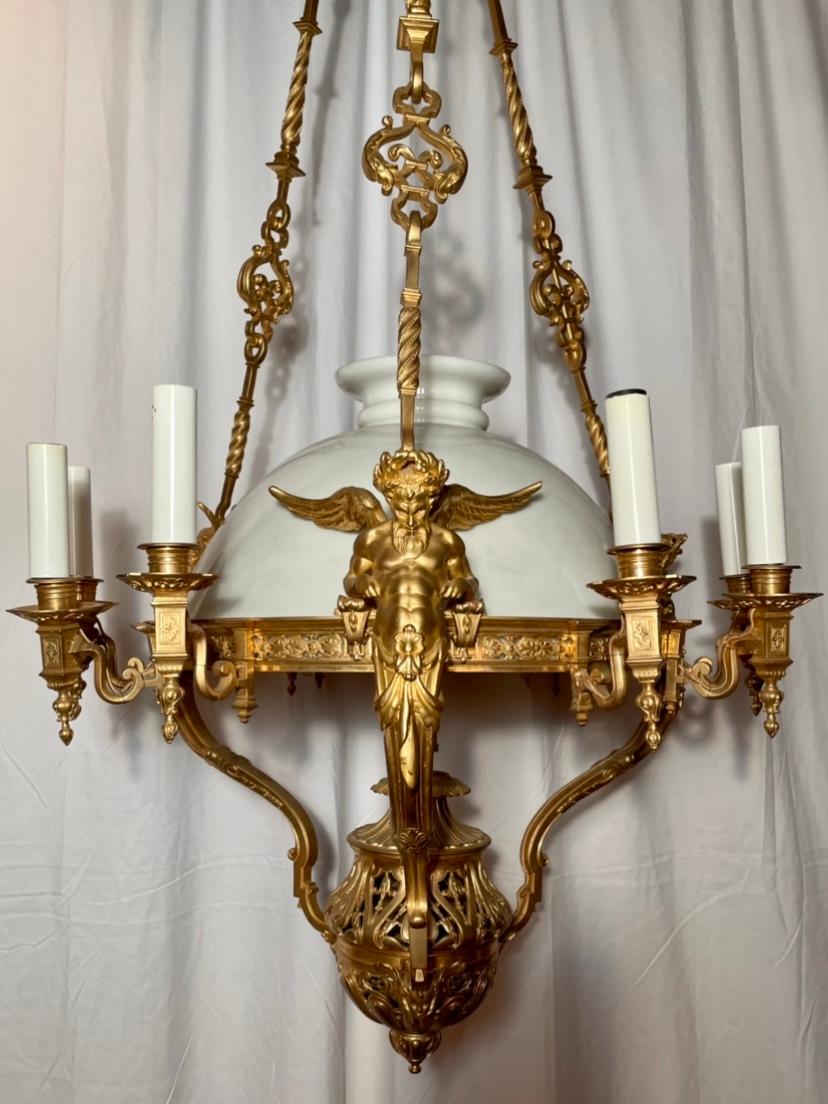 victorian oil lamp chandelier