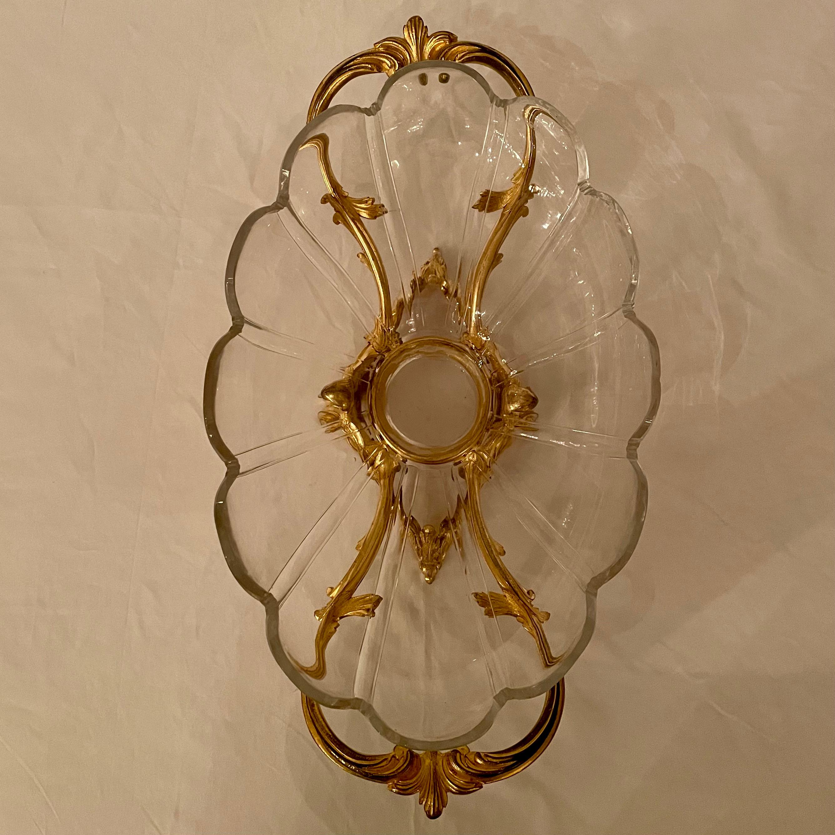 Centre de table français ancien « Coupe » en bronze doré et cristal lourd, vers 1860-1880. en vente 1