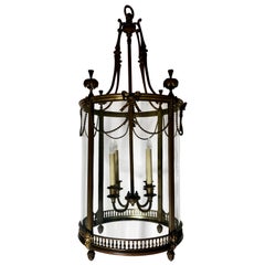 Antique French Gold Bronze Lantern, circa 1880