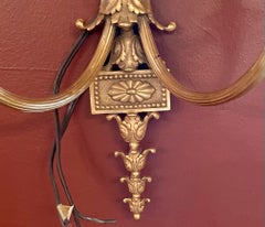 Antique French Gold Bronze with Wedgwood Plaque Wall Sconce, Circa 1900.