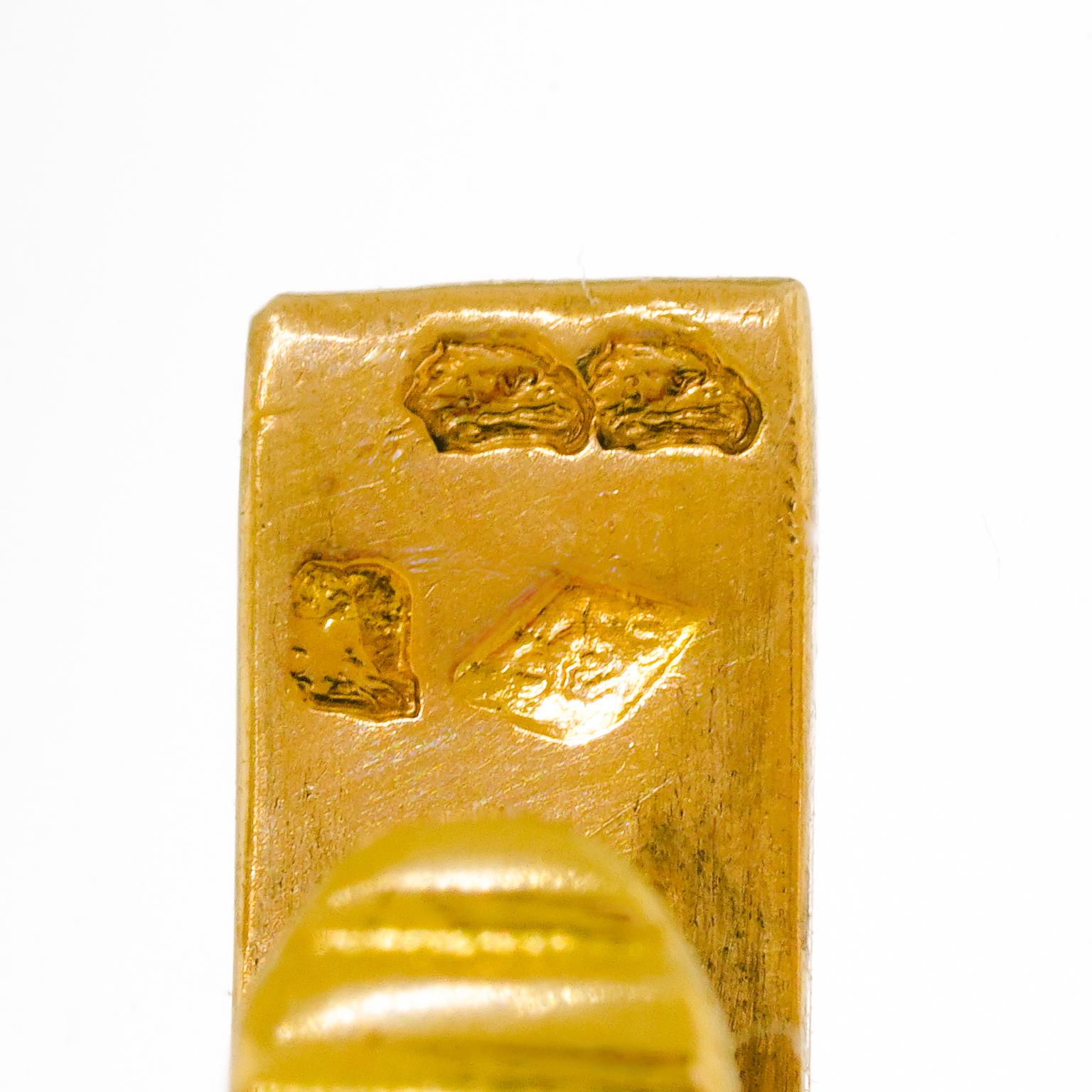 Women's or Men's Antique French Gold Filigree Bracelet For Sale