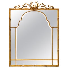 Antique French Gold Gilt Paneled Mirror