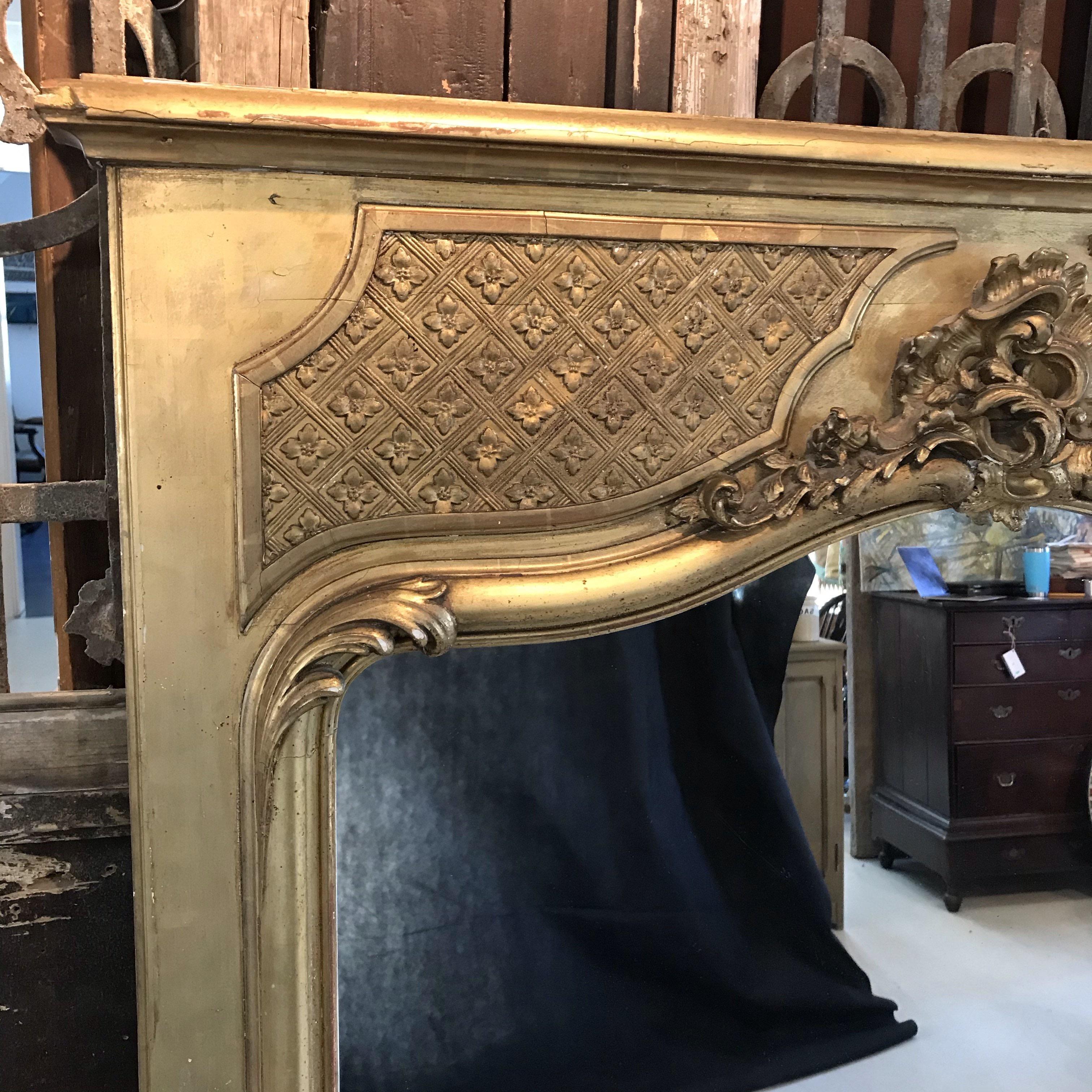 Mid-20th Century Antique French Gold Leaf Louis Philippe Mirror