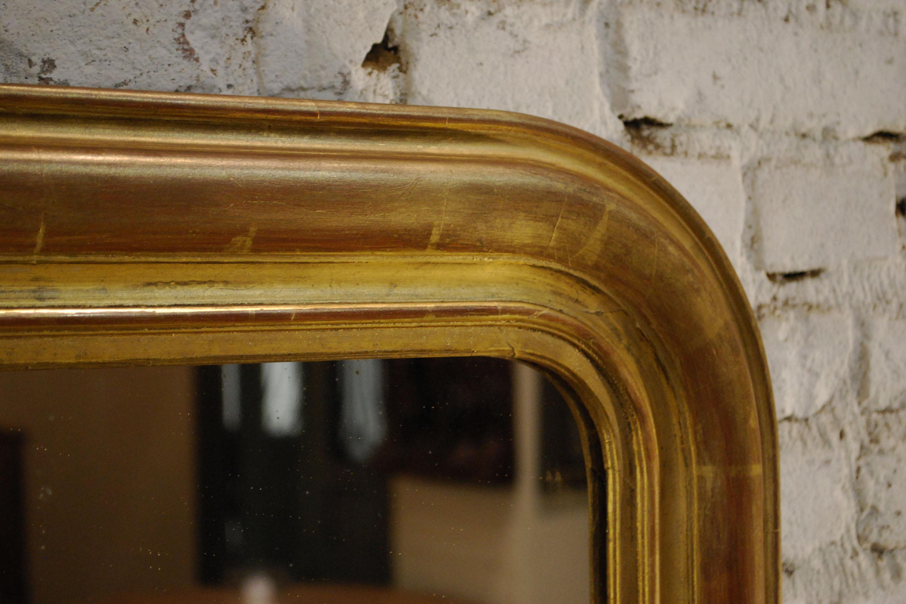 Gesso Antique French Gold Leaf Louis Philippe Mirror