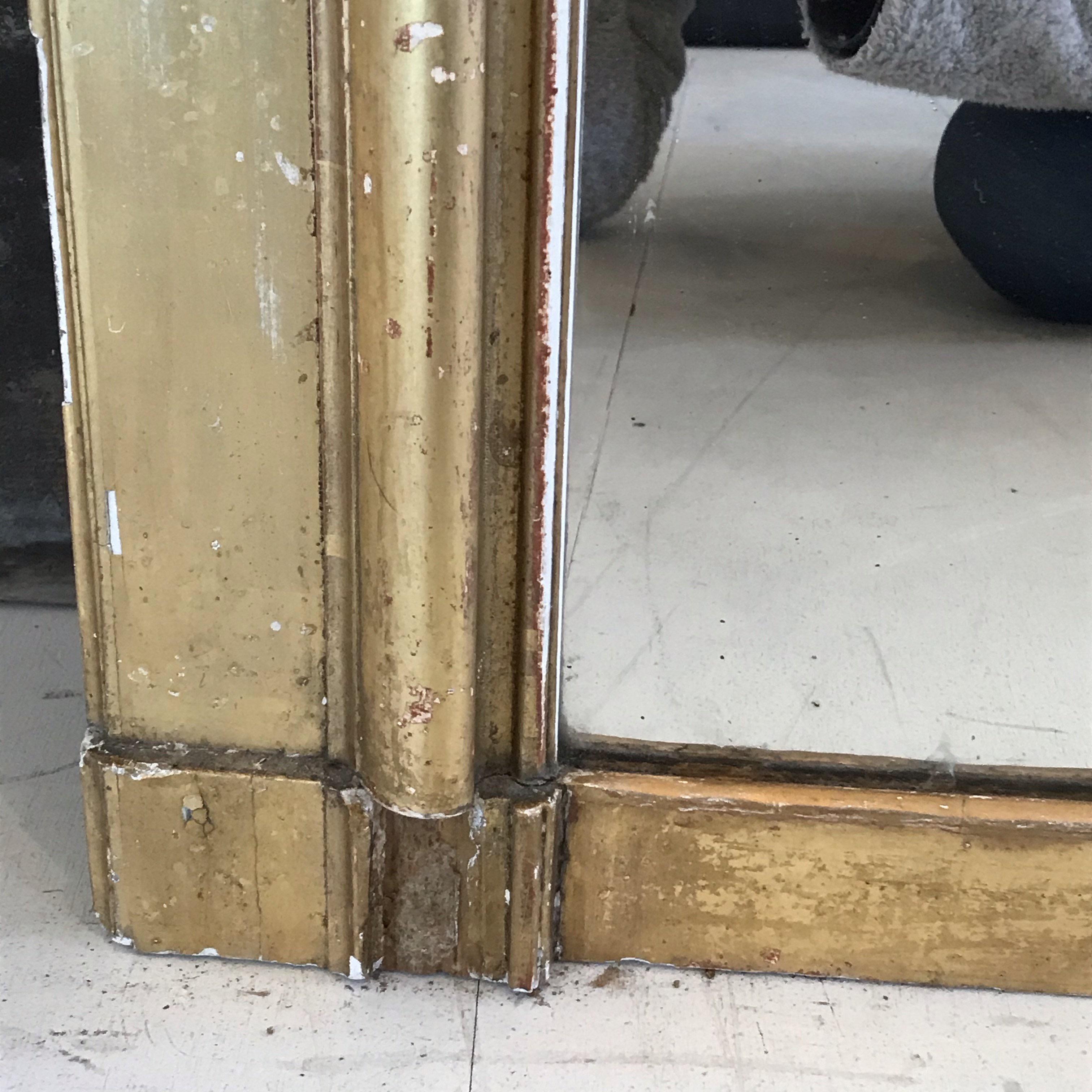 Antique French Gold Leaf Louis Philippe Mirror 5