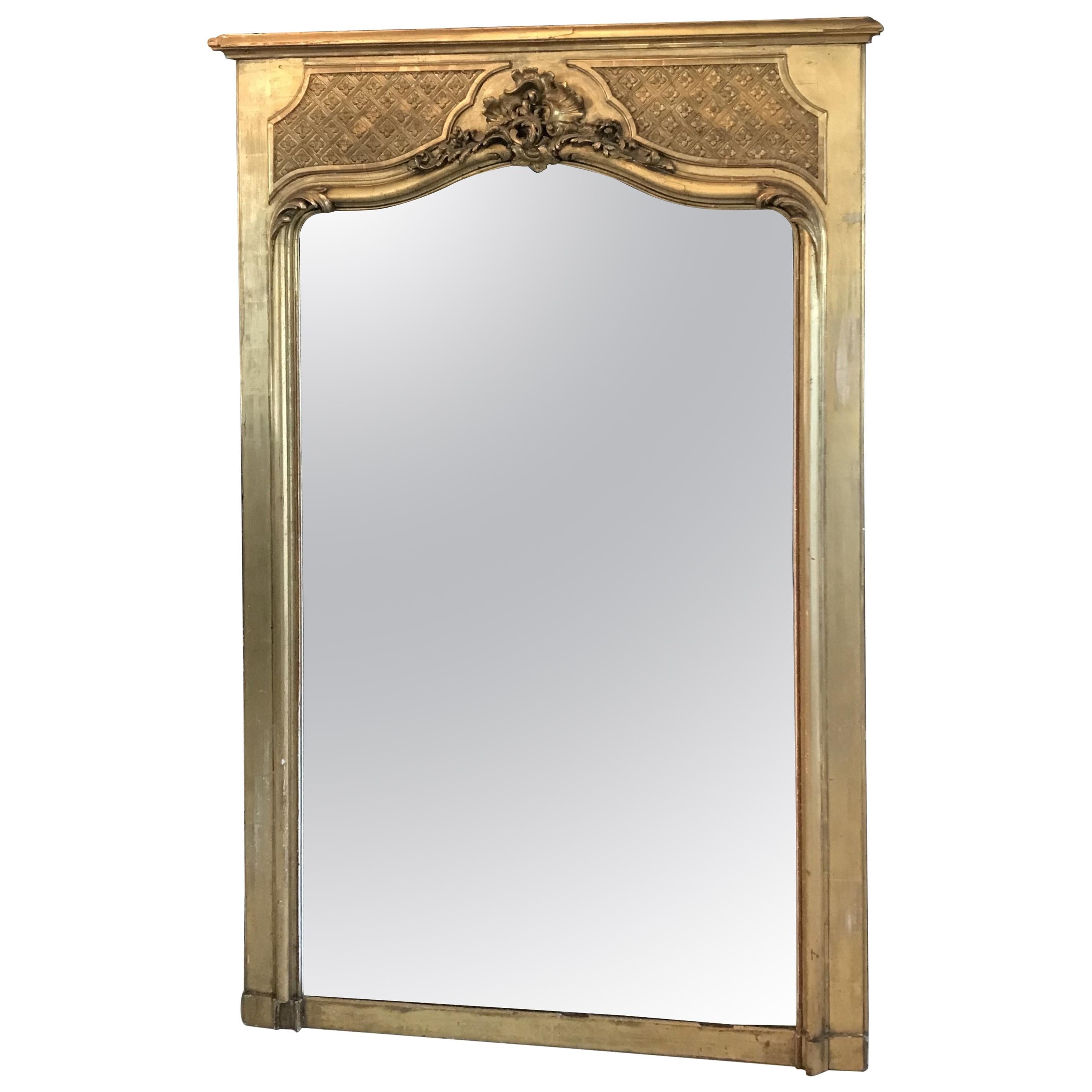Antique French Gold Leaf Louis Philippe Mirror