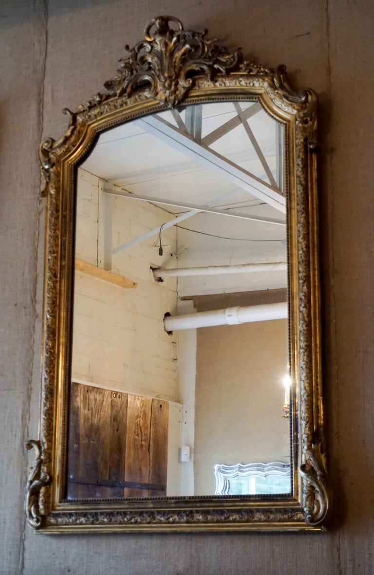 Antique French Gold Leaf Mirror at 1stDibs