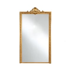 Antique French Gold Leaf Wooden Mirror