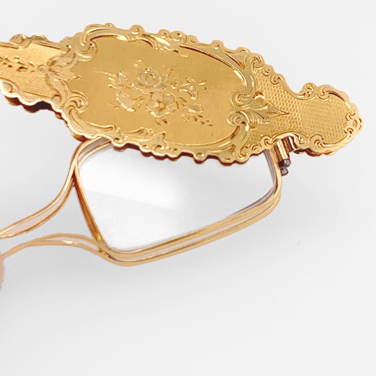 Antique French Gold Lorgnette In Excellent Condition In New York, NY