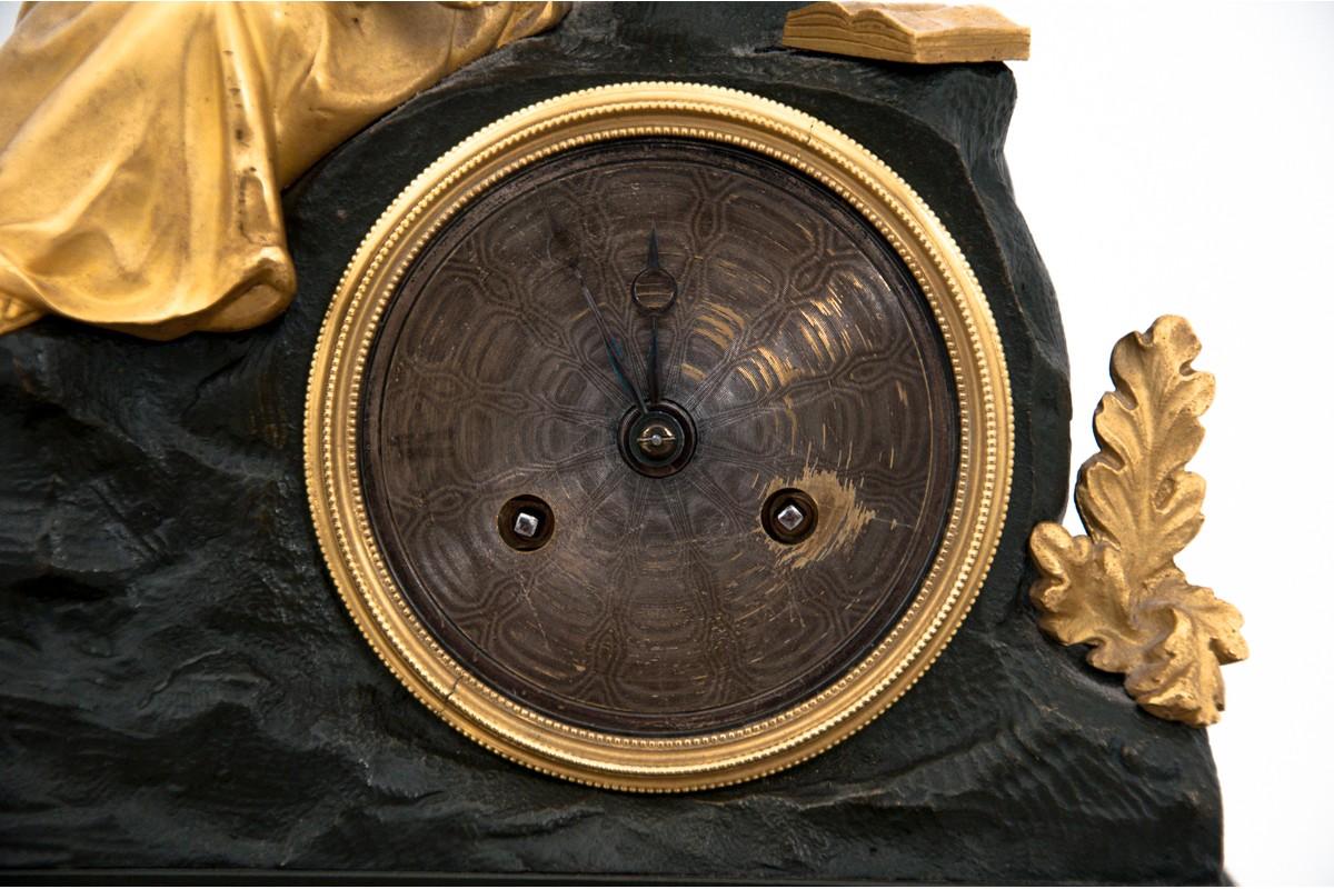 Louis XV Antique French Gold Mantel Clock, circa 1900