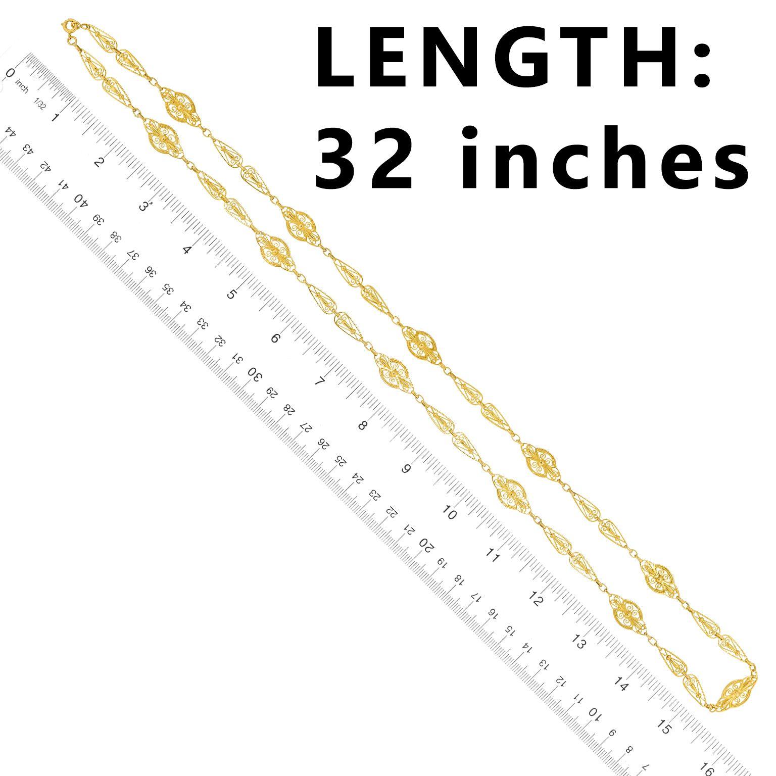 Antique French Gold Necklace For Sale 1