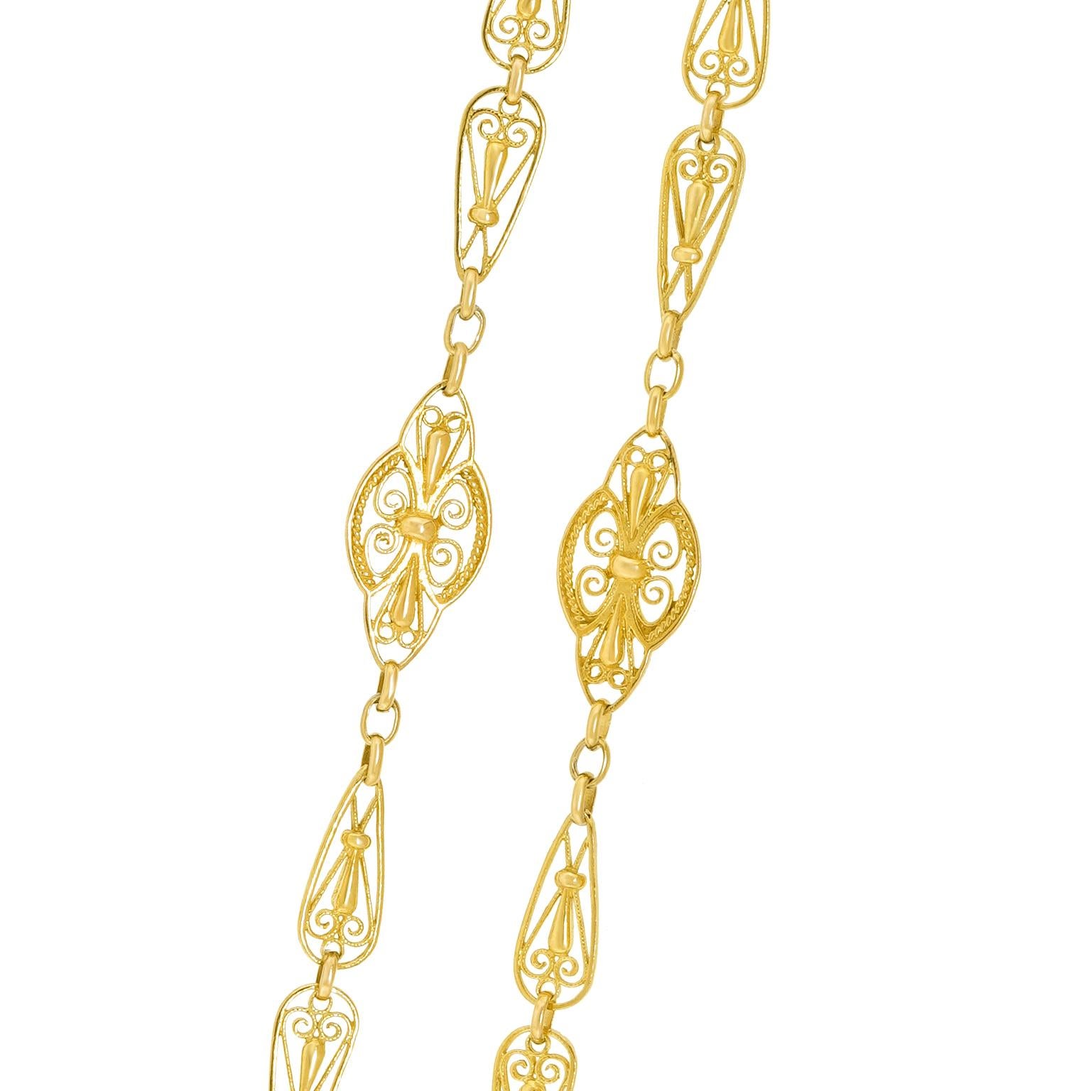 Antique French Gold Necklace For Sale 2